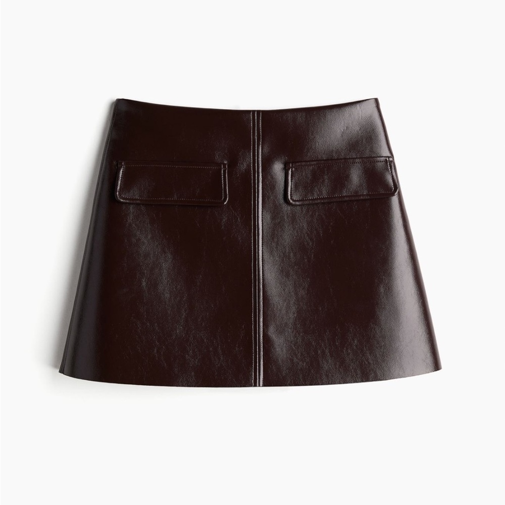 Coated H&M mini skirt